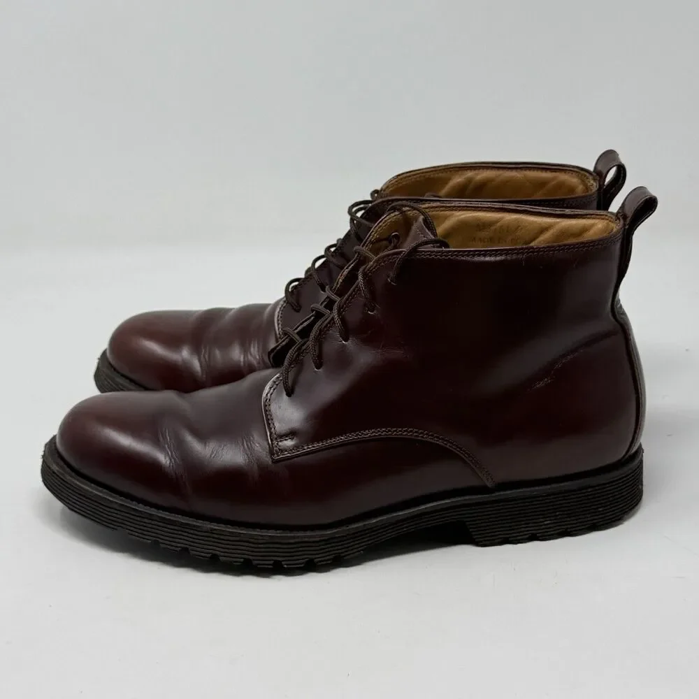 Rockport Chukka Boots Mens 9.5 D Brown Leather Casual Vibram Soles Gorpcore